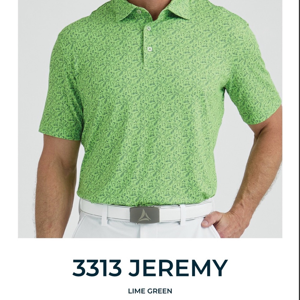 Bermuda Sand Apparel Men's Lime Green Short Sleeve Polo Shirt
